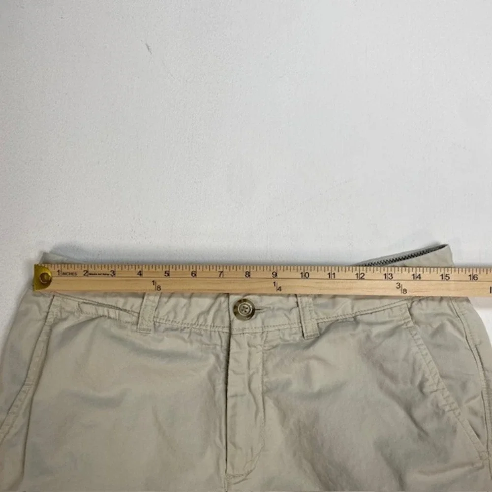 Johnnie-O West Coast Prep Mens 32 Stone Beige Flat Front Chino Shorts Surfer